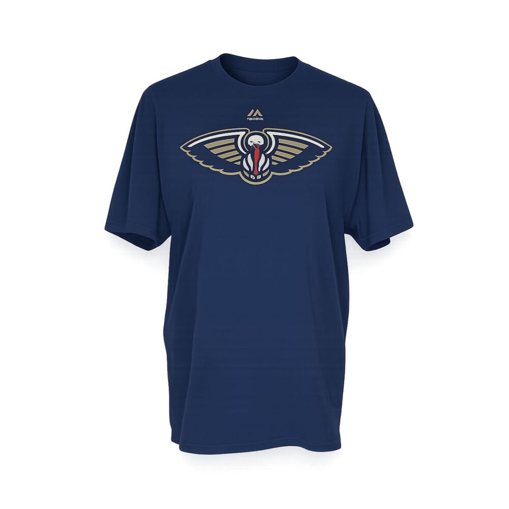 MAJESTIC NEW ORLEANS PELICANS COTTON CREWNECK T-SHIRT UNISEX SIZE LARGE